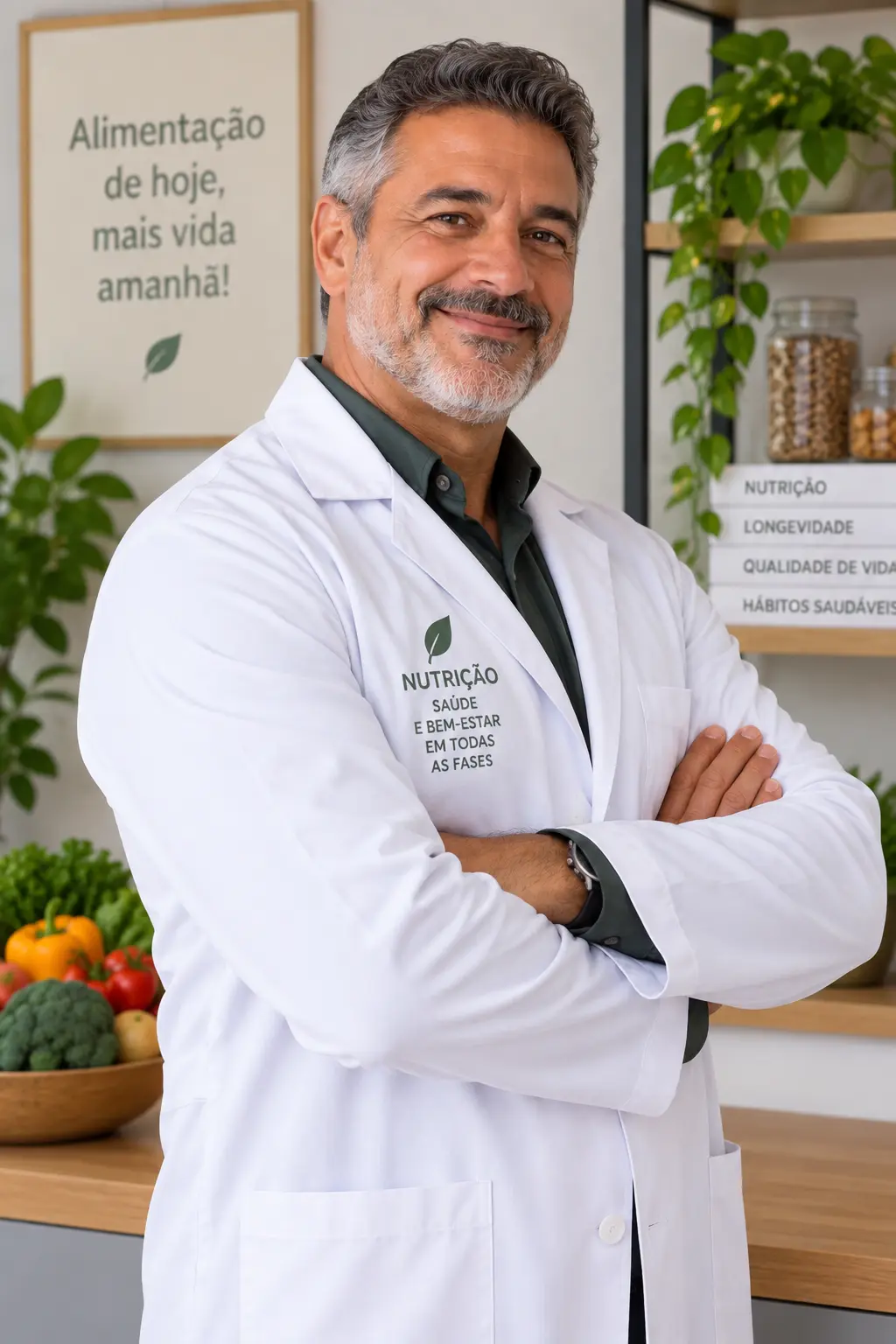 Personagem ilustrativo masculino representando boas escolhas alimentares